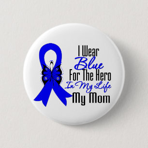 Colon Cancer Ribbon Hero My Mum 6 Cm Round Badge
