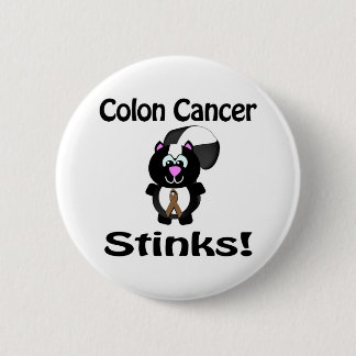 Colon Cancer Stinks Skunk Awareness Design 6 Cm Round Badge