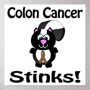 Colon Cancer Stinks Skunk Awareness Design Poster