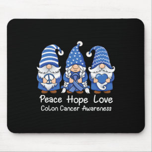 Colon Cancer Support Gnomes With Ribbon Colourecta Mouse Mat