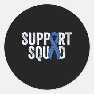 Colon Cancer Support Squad Classic Round Sticker