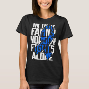 Colon Cancer Support Tee Family Blue Colon Cancer 