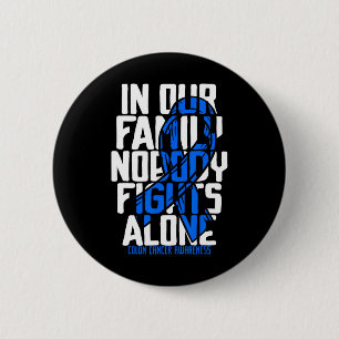 Colon Cancer Support Tee Family Blue Colon Cancer 6 Cm Round Badge