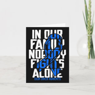 Colon Cancer Support Tee Family Blue Colon Cancer Card