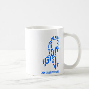 Colon Cancer Support Tee Family Blue Colon Cancer  Coffee Mug