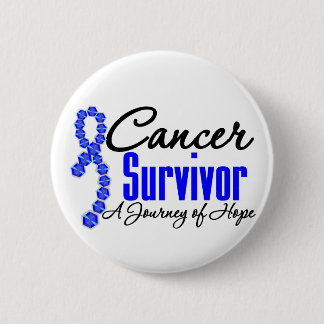 Colon Cancer Survivor Awareness Journey Ribbon 6 Cm Round Badge