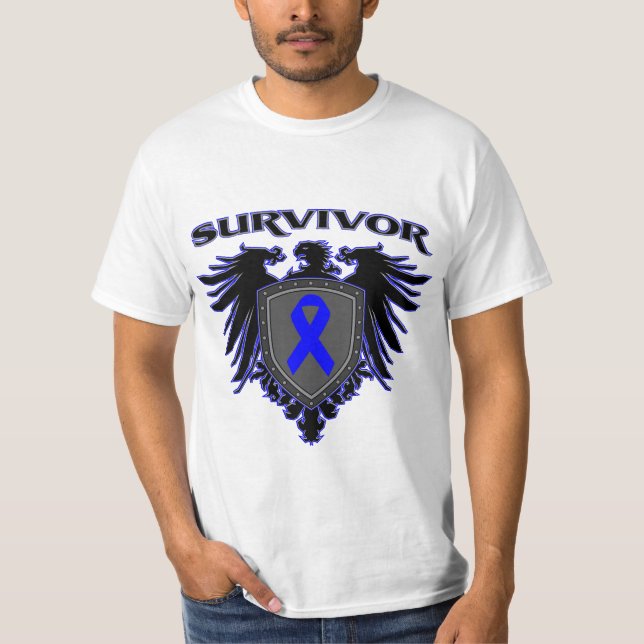 Colon Cancer Survivor Crest T-Shirt (Front)