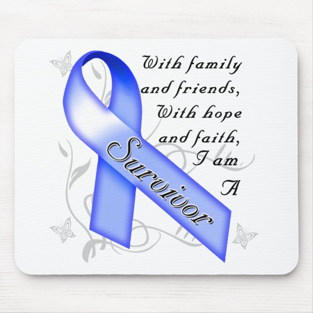 Colon Cancer Survivor Mouse Mat (Front)