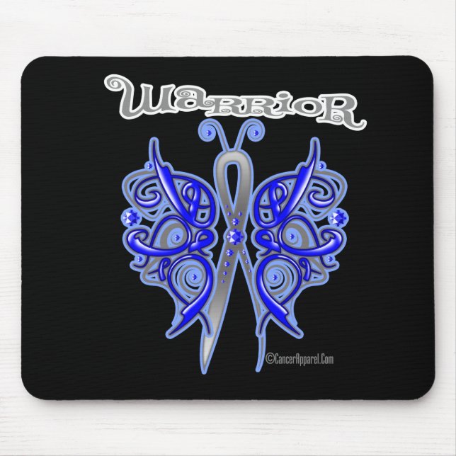 Colon Cancer Warrior Celtic Butterfly Mouse Mat (Front)