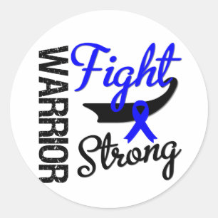 Colon Cancer Warrior Classic Round Sticker