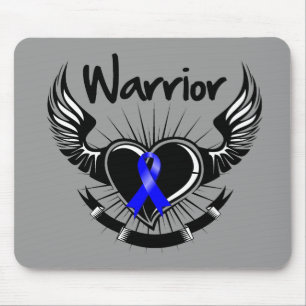 Colon Cancer Warrior Fighter Wings Mouse Mat