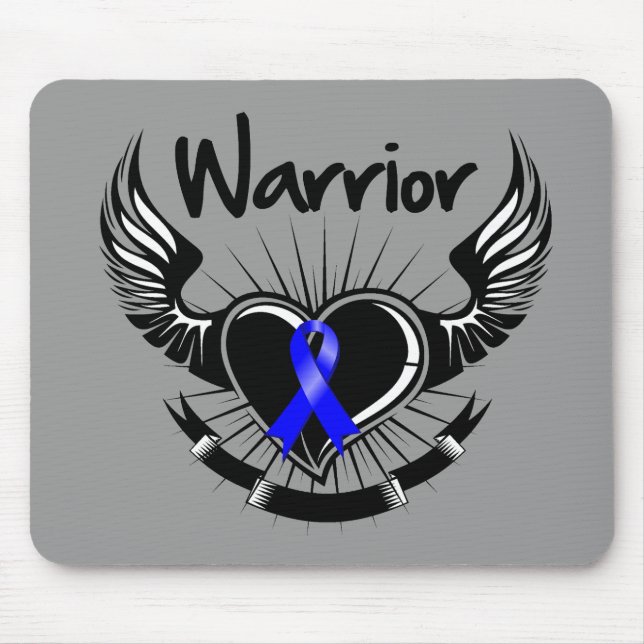 Colon Cancer Warrior Fighter Wings Mouse Mat (Front)