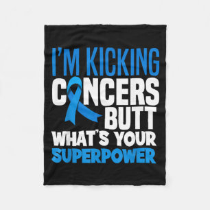 Colon Colourectal Cancer Awareness Apparel Kicking Fleece Blanket