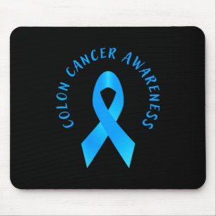 Colon colourectal cancer awareness blue march hear mouse mat
