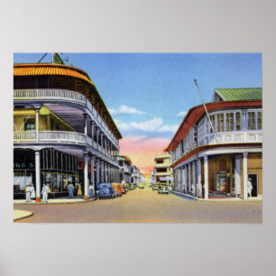 Colon Panama Front Street Poster