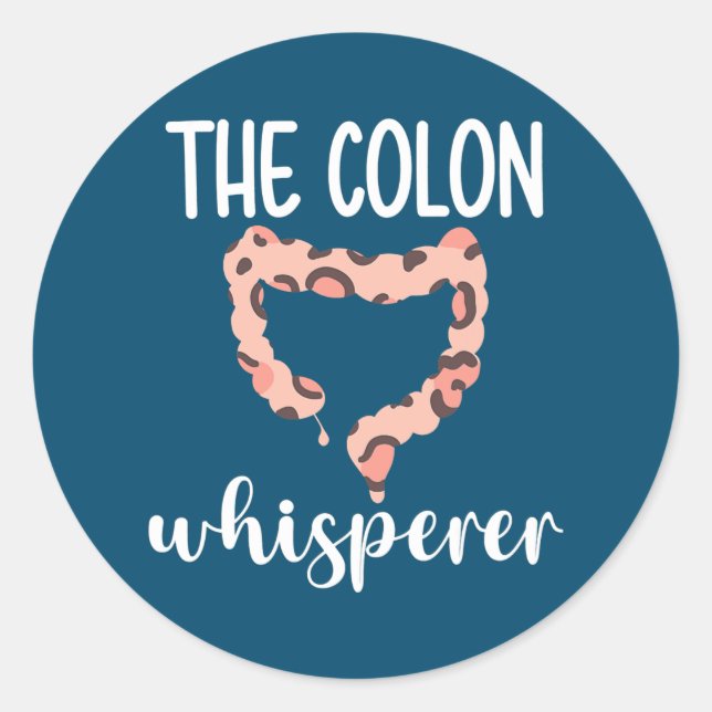 Colon Whisperer Gastroenterologist Classic Round Sticker (Front)