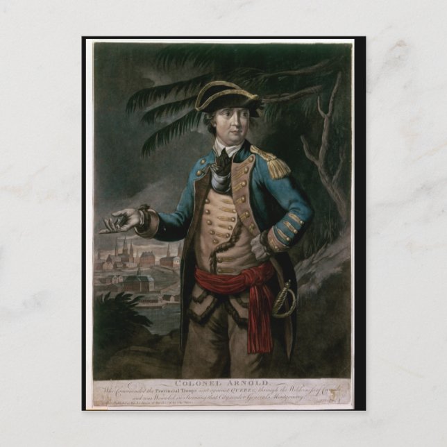 Colonel Benedict Arnold, pub. London, 1776 Postcard (Front)