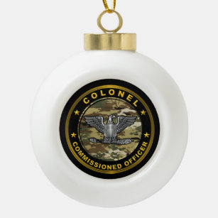 Colonel  ceramic ball christmas ornament