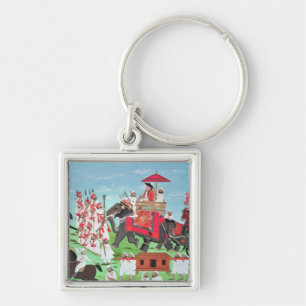 Colonel James Todd travelling by elephant Key Ring