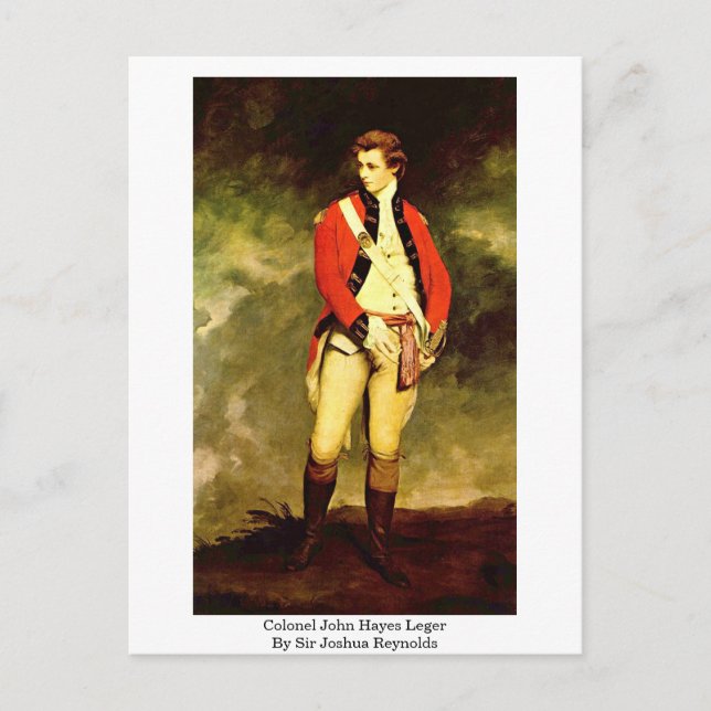Colonel John Hayes Leger By Sir Joshua Reynolds Postcard (Front)