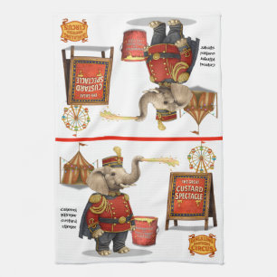 Colonel Klinger, custard slinger Tea Towel