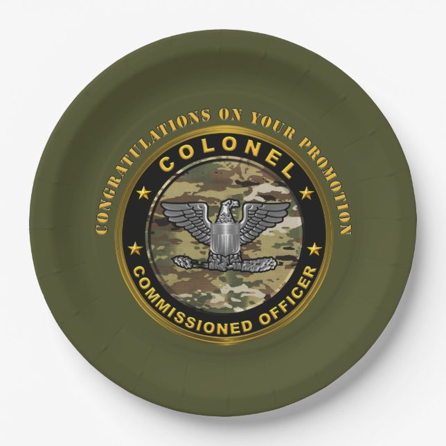 COLONEL Promotion  Paper Plate (Front)