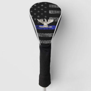 Colonel Thin Blue Line Distressed Flag Golf Head Cover