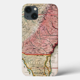 COLONIAL AMERICA MAP, 1733 iPhone 13 CASE