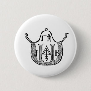 Colonial Apron 6 Cm Round Badge