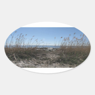 Colonial Beach 1 Oval Sticker