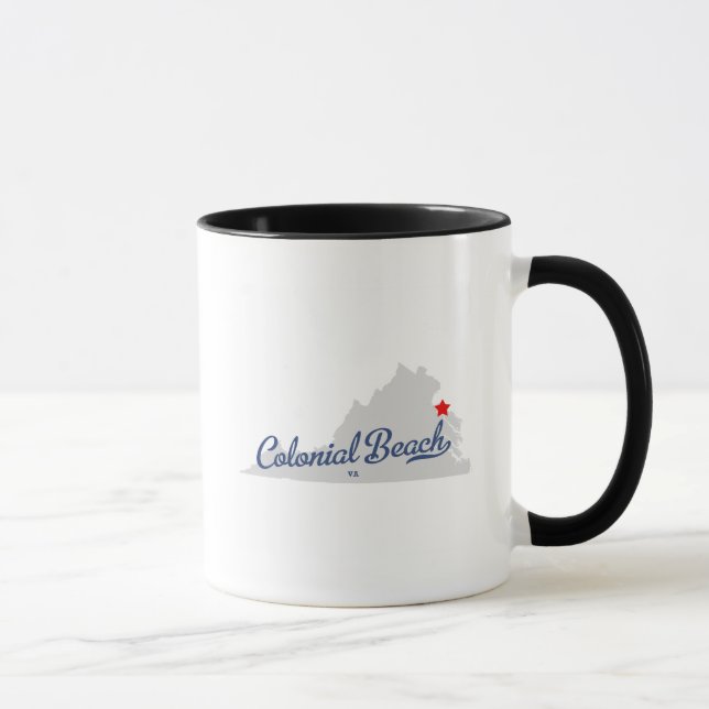 Colonial Beach Virginia VA Shirt Mug (Right)