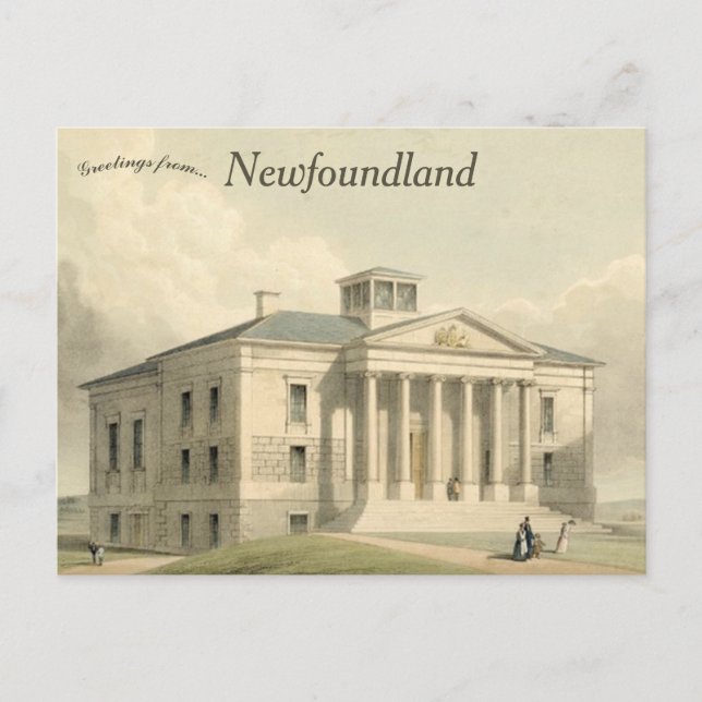 Colonial Building Newfoundland Canada Postcard (Front)