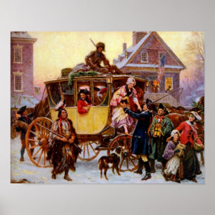 Colonial Christmas Print
