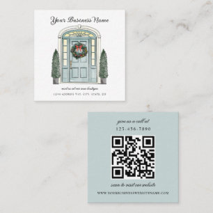 Colonial Door Christmas Boutique Square Business Card