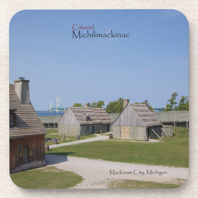 Colonial Michilimackinac coaster (Front)