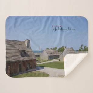 Colonial Michilimackinac sherpa blanket