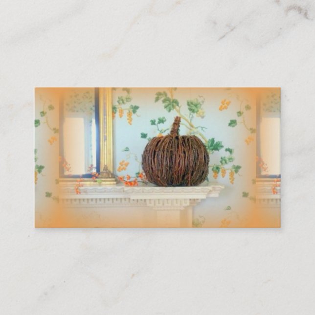 Colonial pumpkin basket business card (Front)