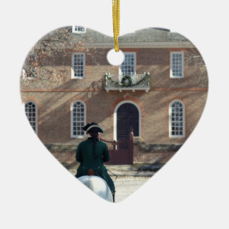 Colonial Williamsburg Man on Horse Ceramic Tree Decoration