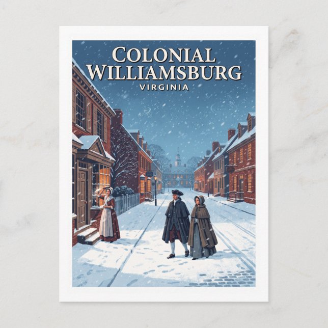 Colonial Williamsburg Virginia Keepsake Postcard (Front)