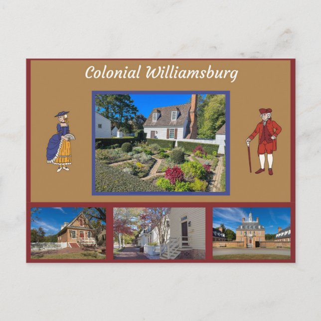 Colonial Williamsburg Virginia Postcard (Front)