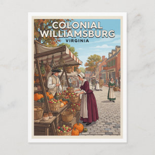 Colonial Williamsburg Virginia Souvenir Postcard