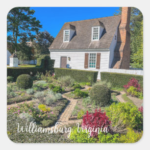 Colonial Williamsburg Virginia Square Sticker