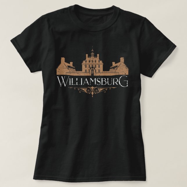 Colonial Williamsburg Virginia Vintage Distressed  T-Shirt (Design Front)
