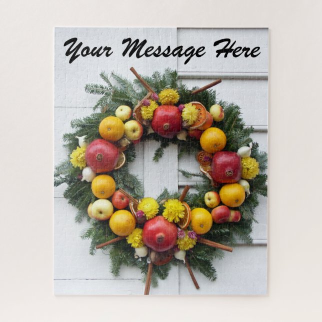 Colonial Williamsburg Wreath Jigsaw Puzzle (Vertical)