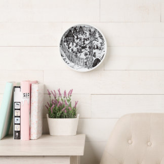 Colonialists attack a Bali village clock