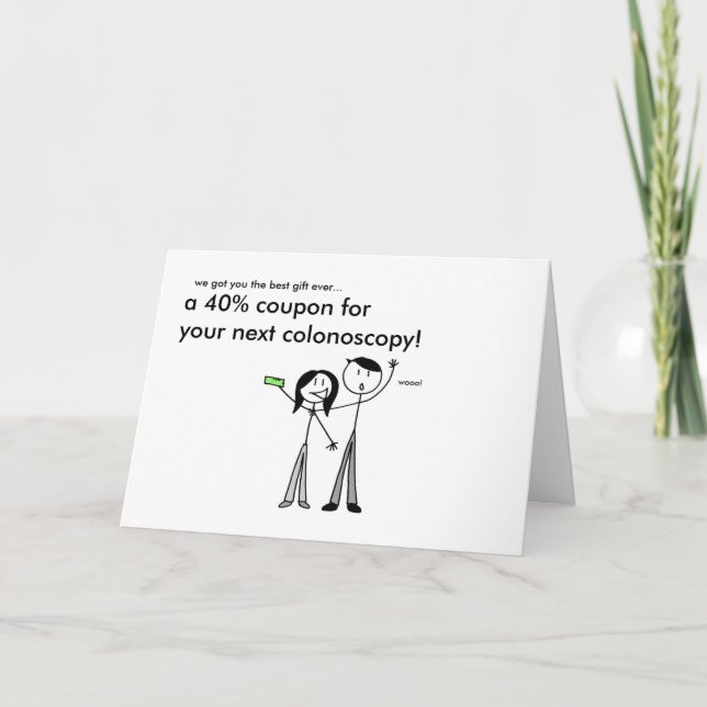 Colonoscopy Birthday Card (Front)