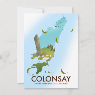 Colonsay Inner Hebrides of Scotland travel poster Invitation