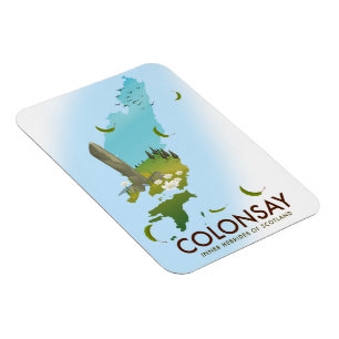 Colonsay Inner Hebrides of Scotland travel poster Magnet