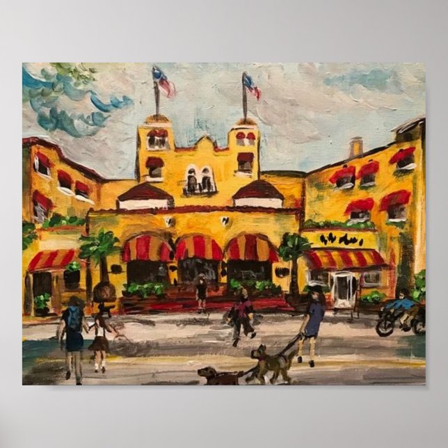 "Colony Hotel at Delray Beach" by Willowcatdesigns Poster (Front)