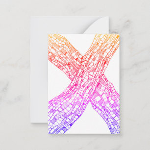 Color Abstract Rectangle Shapes Pen Card